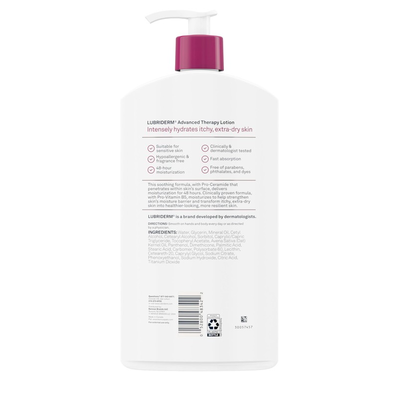 Lubriderm Advanced Therapy Fragrance-Free Moisturizing Hand & Body Lotion +