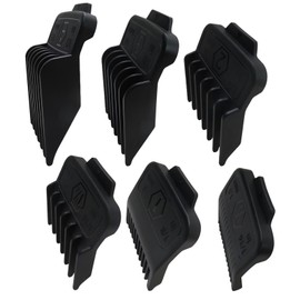 2025 New 6pcs Professional Hair Clipper Guards Cutting Guides Fit for Most W*hl Clippers, Clipper Combs Replacement - 1/16" to 1/2", Hair Trimming Accessories Fit for TPOB Slime2 (Black)