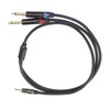 3.5mm 1/8 Inch Male to Dual 6.35mm 1/4 Inch TS
