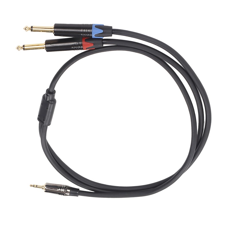 3.5mm 1/8 Inch Male to Dual 6.35mm 1/4 Inch TS
