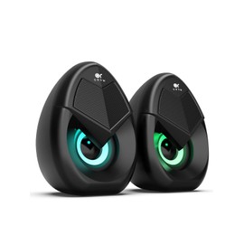 OROW Computer Speakers, PC Speakerswith Various Colorful LED, Stereo 2.0 RGB Speakers for pc/desktop/Monitor/Laptop,10W gaming speakers for monitor,3.5mm Aux,USB-Powered(S208)