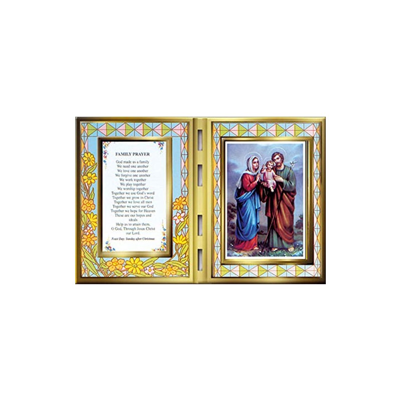 CBC Holy Family Prayer and Photo in a Stained Glass
