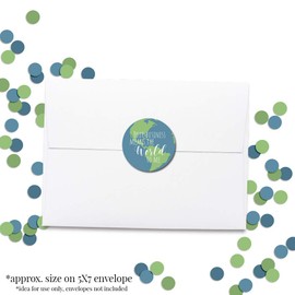 Your Business Means The World to Me Earth Thank You Customer Appreciation Sticker Labels for Small Businesses, 60 1.5" Circle Stickers by AmandaCreation, for Envelopes, Postcards, Direct Mail, More!