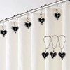 Halloween Shower Curtain Hooks, 12Pcs Heart Cross Decorative Shower Rings