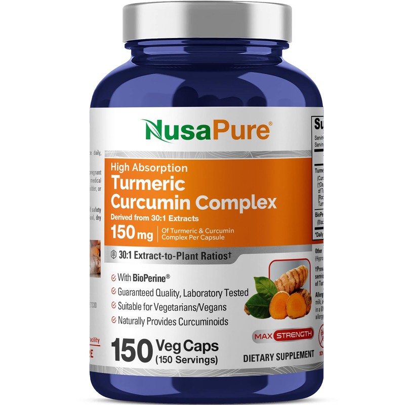 Cúrcuma orgánica 1400 mg por porción, con pimienta negra
