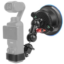 Mechrig Suction Cup Mount for DJI Osmo Pocket 3,Car Windshield Window Dash Holder Kit with Expansion Adapter Accessories for DJI OSMO Pocket 3 Camera