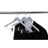 Quality Wooden Skirt Hangers with Clips, 20-Pack Smooth Solid Wood