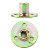 QWORK 3/8"-16 Iron Plate Nut, 12-Piece Set T-nut with Round