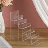 MUCKLILY Acrylic Display Stand Clear Riser Display Shelf 6 Tier