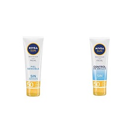 Nivea Sun Protector Solar Facial Piel Sensible Fps 50  Protector Solar Facial Control De Brillo Fps 50  50ml                                          