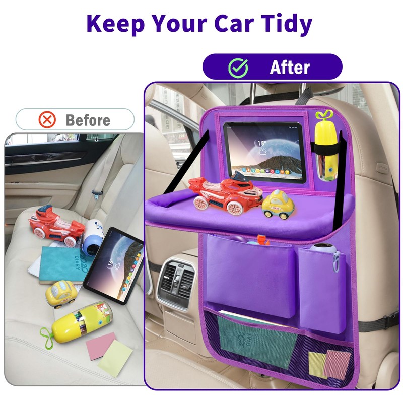 Etre Jeune Car Seat Back Organizer Table Tray, Car Seat