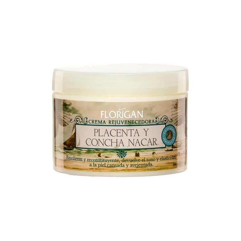Crema Facial Florigan Rejuvenecedora Placenta y Concha Nácar 350g Sin