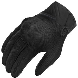 SHIMA Sonic Motorcycle Gloves Men's Short Summer Motorcycle Gloves Protective Clothing Touchscreen Motorcycle Ventilated Reinforced Lightweight Motorbike Summer Gloves (Men, Black, M)