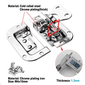 GBGS 8 Pcs Spring Loaded Recessed Flight Case Latch,Butterfly Twist Latch for PA DJ Rack/Road Case,3-1/8"x 3"