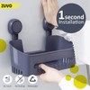 Zuvo Shower Shelf No Drilling with Suction Cups, Glue-Free Bathroom