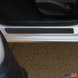 OMAC Door Sill Scuff Plate Scratch Protector for Hyundai Elantra 2021-2025 Carbon