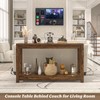 47" Farmhouse Wood Entryway Table Narrow Console Table with Storage