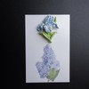 1 Pc Blue Iris Fridge Magnet, Handmade 3D Ceramic Flower