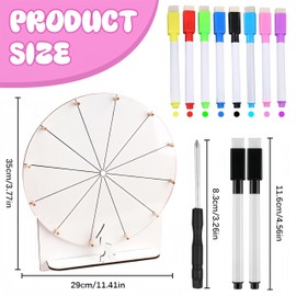 BIZOI DIY Wheel of Fortune, Roulette Spinner of Luck, Spinning Prize Wheel, for Wedding Games, Lottery Games, Carnival Party, Word Games, New Year, School, Family