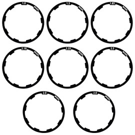 8 Pcs Road Bike Brake Spacer, Black Cassette Flywheel Spacers for Mountain and Road Bikes Aluminium Alloy Bottom Bracket Washer for Shimano TT Bikes Trek(1.0/1.5/1.85/2.0/2.0/2.18/2.35/2.5mm)
