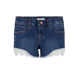 NAME IT Nkfsalli Girls' Slim Dnm Shorts 5372-ha Noos, Dark denim blue