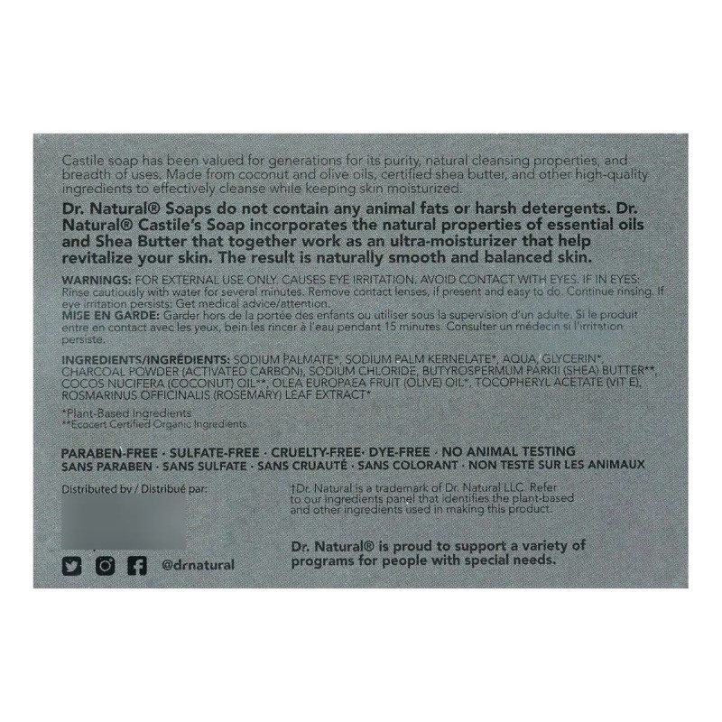 Dr. Natural Jabón Corporal De Castilla En Barra Natural 141g
