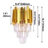 Crystal Wall Sconce Lighting 3 Tiers Crystal Wall Lamp Modern