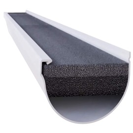 GutterStuff Pro Gutter Guard - 4-Inch Half Round Foam Gutter Filter Insert for Year Round Leaf Protection & Proudly Made in The USA - GSR432-3