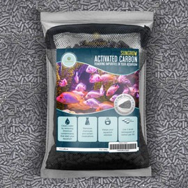SunGrow Supreme Activated Carbon, Large Pellets for Best Filtration, Benefits Salt and Freshwater Aquariums, No More Smelly or Yellow Water, 10 Oz Pack