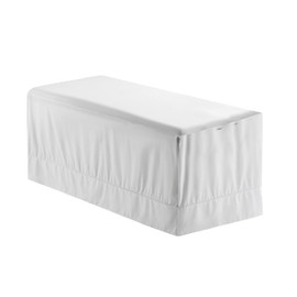 Massage Table Skirt,Microfiber Super Soft Stain Wrinkle Resisting Protect Massage Bed Skirt Massage Table Cover,Machine Washable (White)