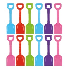 Top Toys 4U Set Of 12 Mixed Colour 9" Small Kid's Plastic Beach Spade