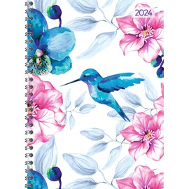 Ladytimer Hummingbird 2024 Ring Binder - Pocket Calendar A5 (15 x 21 cm) - Student Calendar - Weekly - Ring Binding - 128 Pages - Alpha Edition