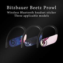 GEEKRIA Earbuds Stickers, Compatible with Powerbeats Pro Wireless Earbuds, Chromatic Splatter, Ultra-Thin, Lightweight, Scratch Resistant, No Trace Design