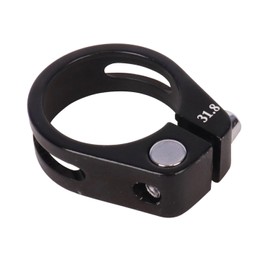 YANRUHFL Bike Bicycle Aluminum Alloy Seatpost Clamp, 34.9mm/31.8mm, for MTB, Road, Casual Bikes (Black, 31.8mm)