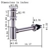 GORDEE Bathroom Sink Stopper P-Trap Complete Set Adjustable 1-1/4 Bottle