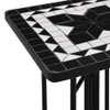 ZJMTOCYU Elegant Mosaic Side Table for Outdoor Spaces, Gardens and