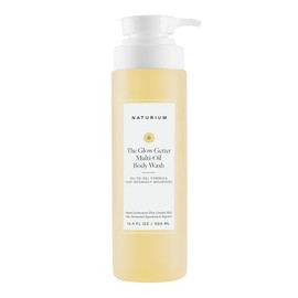 NATURIUM The Glow Getter Multi-Oil Body Wash – Gel Corporal Hidratante con Escualano y Aceites Botánicos – 500 ml