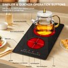 GRACEALL 12 Inch Electric Ceramic Cooktop, 2 Burner Radiant Stove
