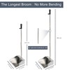 Metal Dustpan Long Handle Stainless Steel Dustpan,Heavy Duty Standing Dust