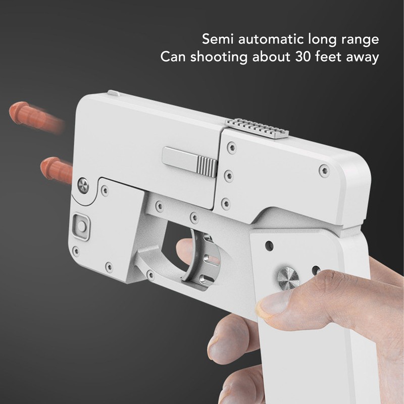 Soft Ball Shooting Toy Foldable Phone Shaped Long Range Ball
