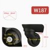 Mxfans 2pcs W187 Black DIY Left&Right Suitcase Wheel Replacement Accessories