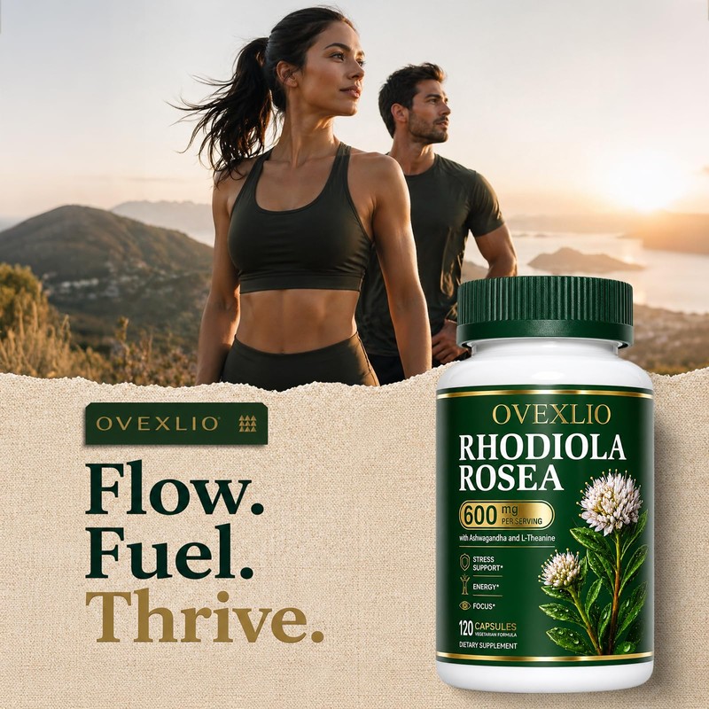 Rhodiola Rosea Supplement 600mg, 120 Capsules