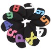 GLOGLOW Colour Numbers Golf Iron Headcover Set 10 Pieces Neoprene