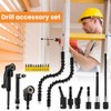 21Pcs Right Angle Drill Attachment Set Include 2Pcs Flexible Drill
