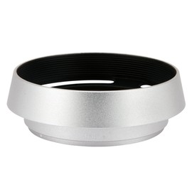 Haoge LH-ZV12 Round Metal Bayonet Lens Hood Shade for Carl Zeiss C Biogon T 4.5/21 21mm f4.5 ZM, 2.8/25 25mm f2.8 ZM, 2.8/28 28mm f2.8 ZM, C Sonnar T 1.5/50 50mm f1.5 ZM Lens Silver