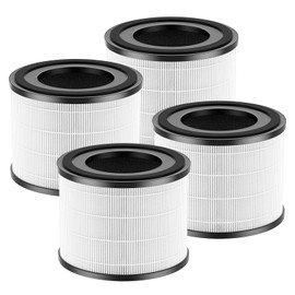 4 Pack AP-S0610L Replacement Filter Compatible with MOOKA AP-S0610L Air Purifier, H13 True HEPA Filter, 3-Stage Filtration System