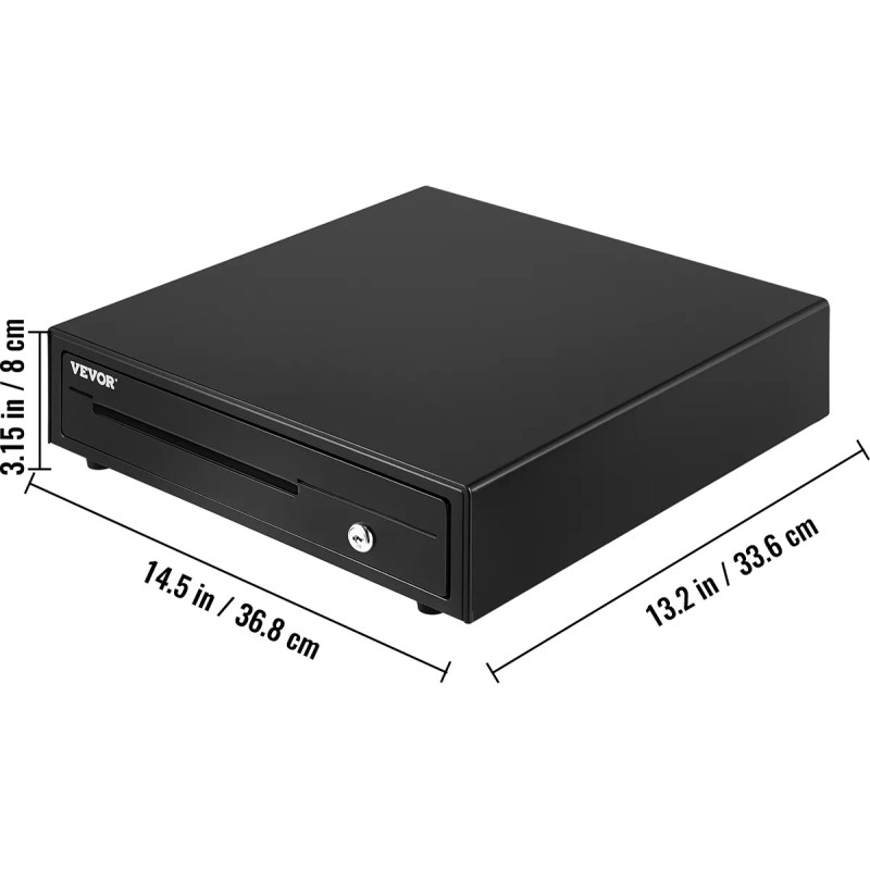 Vevor Punto De Venta /cajon De Efectivo Porta Monedas 13puLG