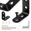 10 Pcs Black Corner Bracket,Right Angle Brackets 90 Degree,Stainless Steel