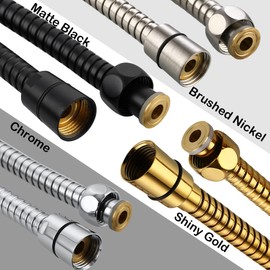Extra Long Stainless Steel Shower Hose - Metal Kink-Free Handheld Shower Hose Extension with Brass Insert and Nut (79", Chrome)