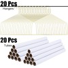 Didaey 20 Pcs Gold Dry Cleaner Hangers 18" Drapery and
